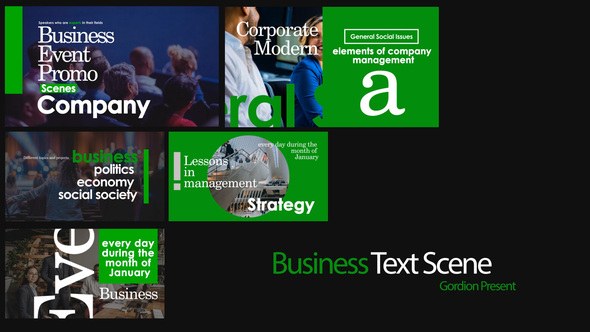 Videohive Business Titles Scenes Titles template preview