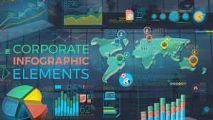 Colorful Corporate Infographic Elements Video Displays template preview