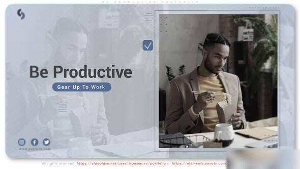 Videohive Be Productive. Life Balance Portfolio Openers template preview