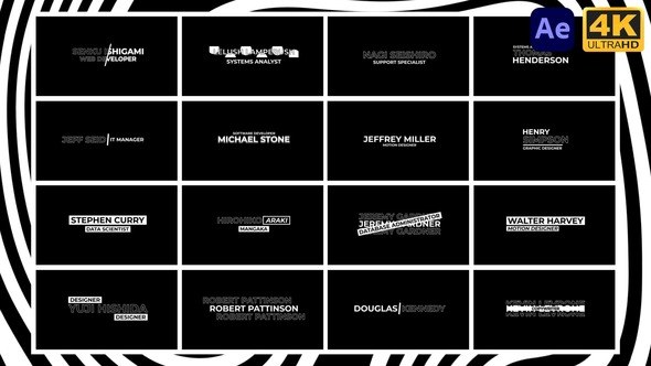 Videohive Typography Lower Thirds | After Effects Titles template preview