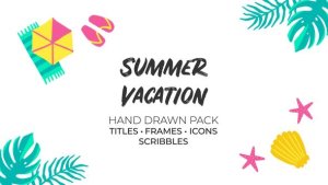 Videohive Summer Vacation. Hand Drawn Pack Titles template preview