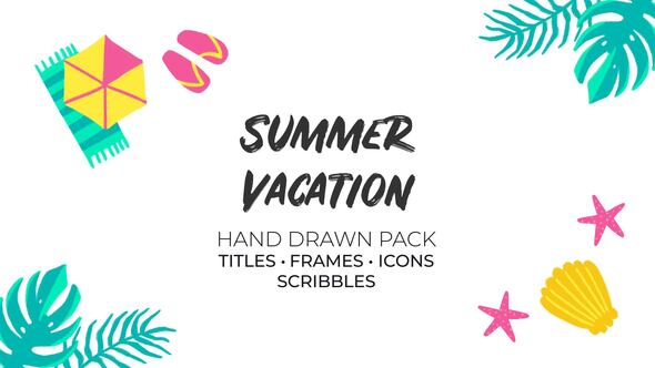 Videohive Summer Vacation. Hand Drawn Pack Titles template preview
