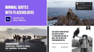 Videohive Minimal Quotes with Placeholders Titles template preview