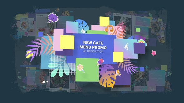 New Cafe Menu Promo/ Restaurant Video Wall/ Instafood/ Food Blog/ Kids Party/ Modern Display/ Bar Video Displays template preview
