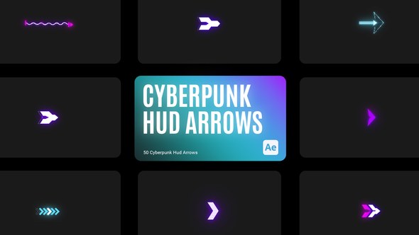 Videohive Cyberpunk HUD Arrow for After Effects Elements template preview