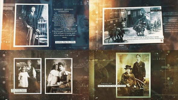 Videohive Documentary Archive History Video Displays template preview