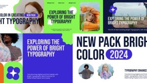 Videohive Bright Typhography After Effects Video Displays template preview