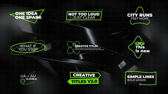 Videohive Creative Titles V2.0 | AE 59044670 Titles template preview