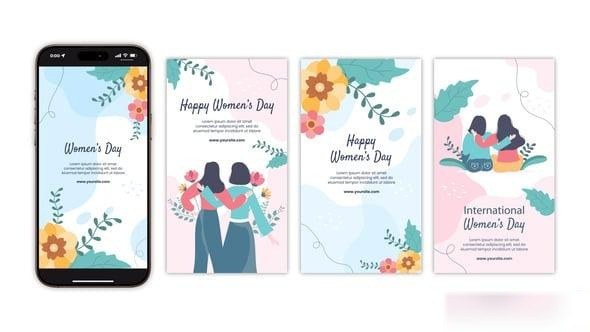 Videohive International Women Day Instagram Stories Elements template preview