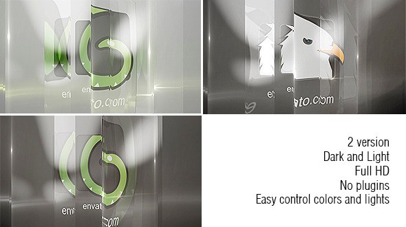 Glass Logo Video Displays template preview