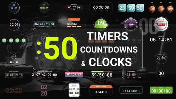 Videohive Timers And Clocks Pack Elements template preview