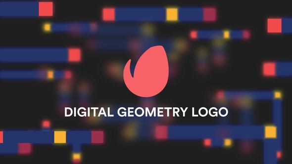 Videohive Digital Geometry Logo Reveal Openers template preview