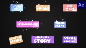 Videohive Funny Geometry Lower Thirds for After Effects 52292647 Elements template preview