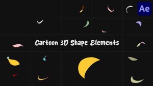 Videohive Cartoon 3D Shape Elements for After Effects Elements template preview