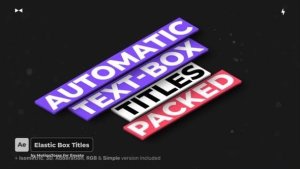 Videohive Elastic Box Titles  AE Titles template preview
