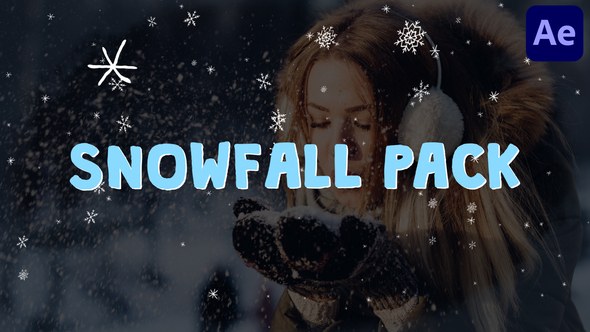 Videohive Cartoon Snowfall | After Effects Elements template preview