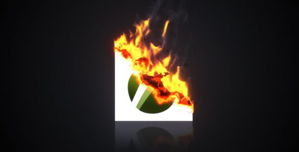 Burning Paper Logo Video Displays template preview