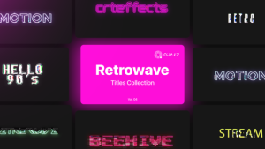 Videohive Retrowave Motion Titles Vol. 04 Titles template preview