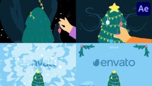 Videohive Christmas Tree Decoration Logo | for After Effects Logo Stings template preview