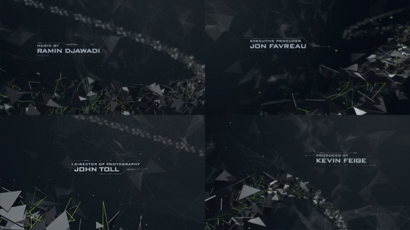 Abstract Polygons Credits Video Displays template preview