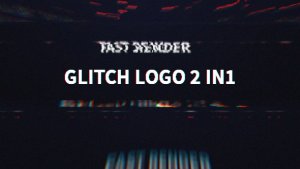 Videohive Glitch Logo 2 in 1 Video Displays template preview
