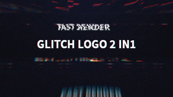 Videohive Glitch Logo 2 in 1 Video Displays template preview