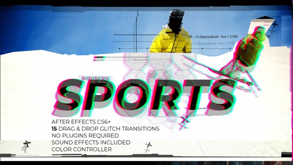 Videohive Glitch Sports Openers template preview