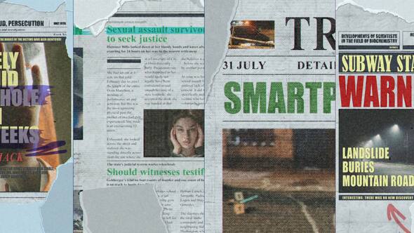 Videohive Vertical Newspapers Broadcast-packages template preview