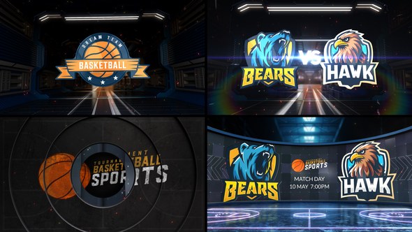Videohive Basketball VS 3 Logo Stings template preview