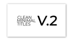 Videohive Minimal Titles 1,0 | After Effects Titles template preview