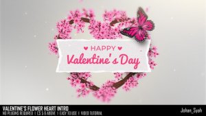 Videohive Valentines Flower Heart Intro Openers template preview