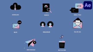 Videohive Social Media Interface Icons And Titles for After Effects Titles template preview