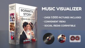 Videohive Romantic Love Story Music Visualizer Product Promo template preview