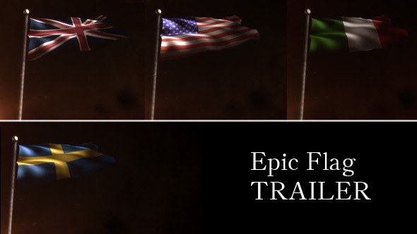 Videohive Epic Flag Trailer Video Displays template preview