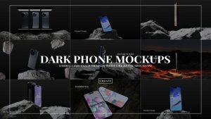 Videohive Dark Phone Mockups Product Promo template preview
