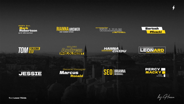 Videohive Text Lower Thirds - AE Elements template preview