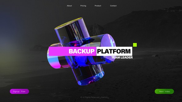 Videohive 3D Glass Colorful Computer Science Titles Titles template preview