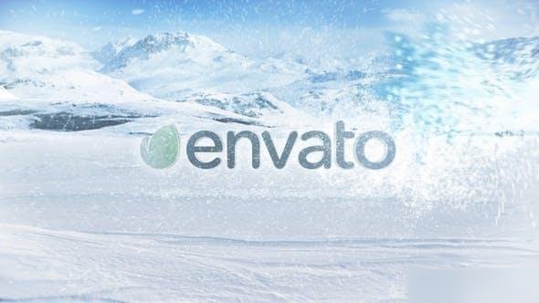 Videohive Winter Snow Frost Blizzard Holiday Logo 2 Openers template preview