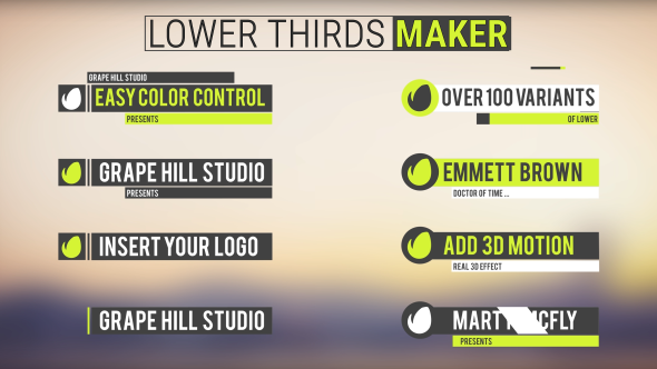 Lower Thirds Maker Video Displays template preview