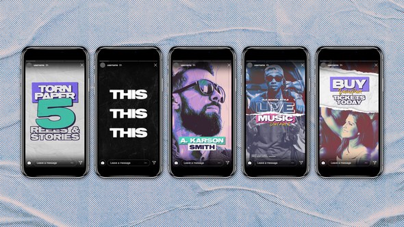 Videohive Torn Paper Instagram Stories Product Promo template preview