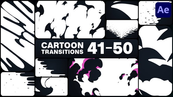 Videohive Cartoon Transitions for After Effects 51158658 Elements template preview