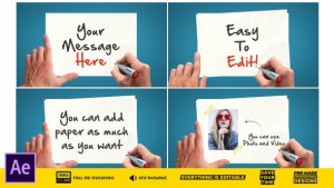 Message Paper Video Displays template preview