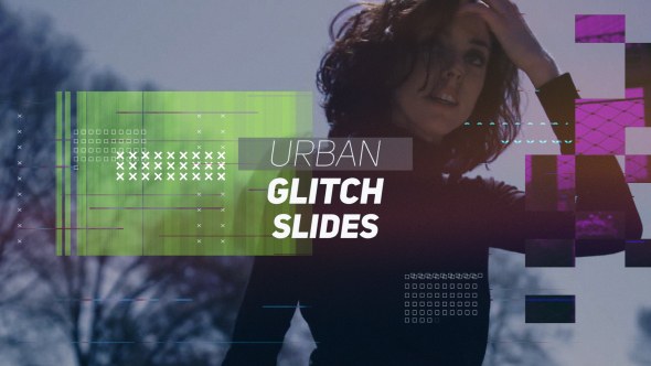 Videohive Urban Glitch Slides Openers template preview
