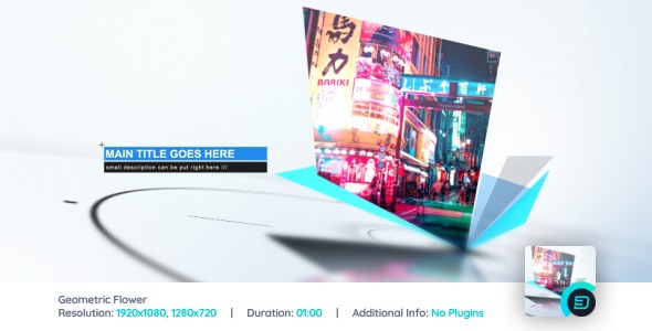 Videohive Geometric Flower Video Displays template preview