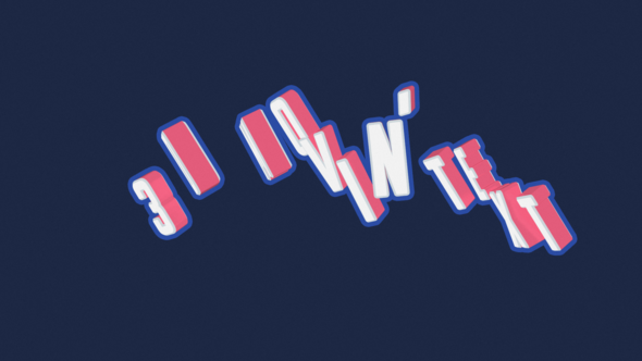 Videohive 3D Movin' Text Titles template preview