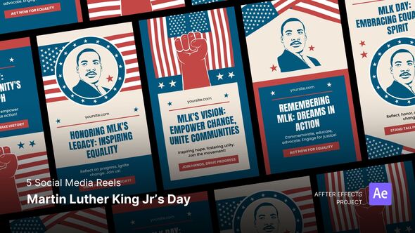 Videohive Social Media Reels - Martin Luther King Jr's Day After Effects Template Product Promo template preview