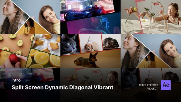 Videohive Social Media Reels - Split Screen Dynamic Vibrant After Effects Project Files Video Displays template preview