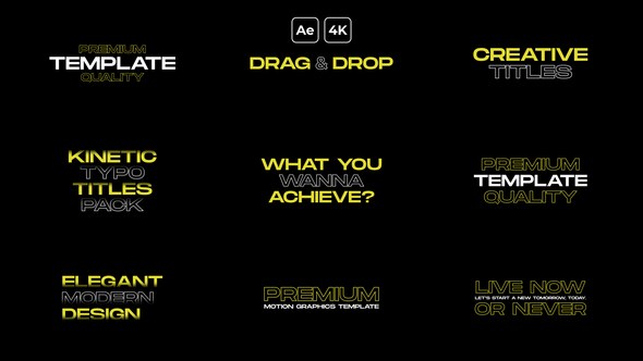 Videohive Animated Text Titles | After Effects 51888345 Titles template preview