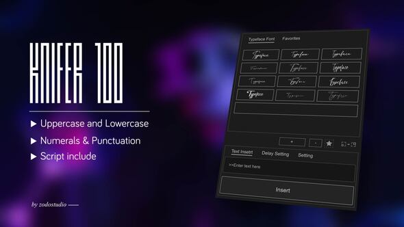 Videohive Animated Typeface - Knifer 100 Titles template preview