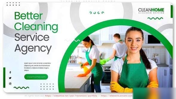 Videohive Better Cleaning Service Agency Openers template preview
